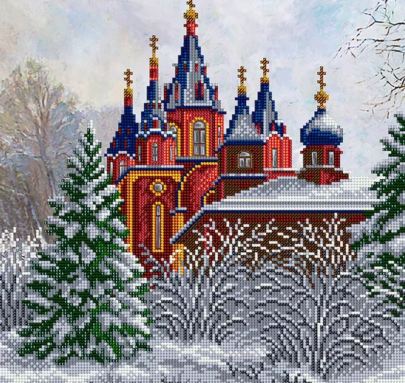 Набор для вышивания «Храм Державной иконы Божией Матери зимой» — картинка 2