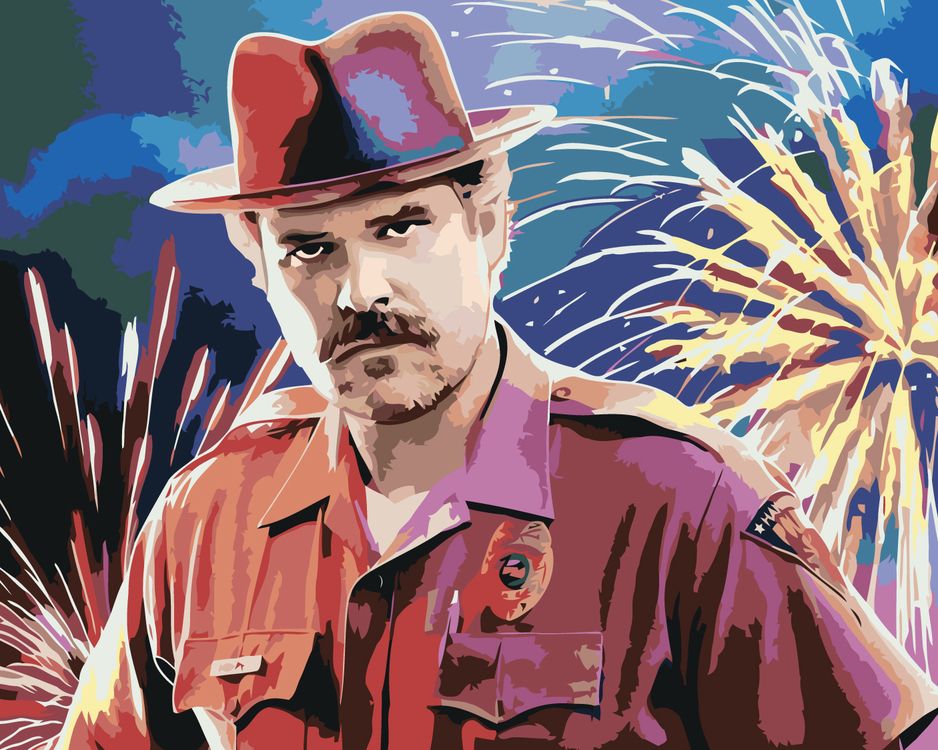 Дело джима. Картина по номерам очень странные дела. Jim Hopper. Дэвид ава.