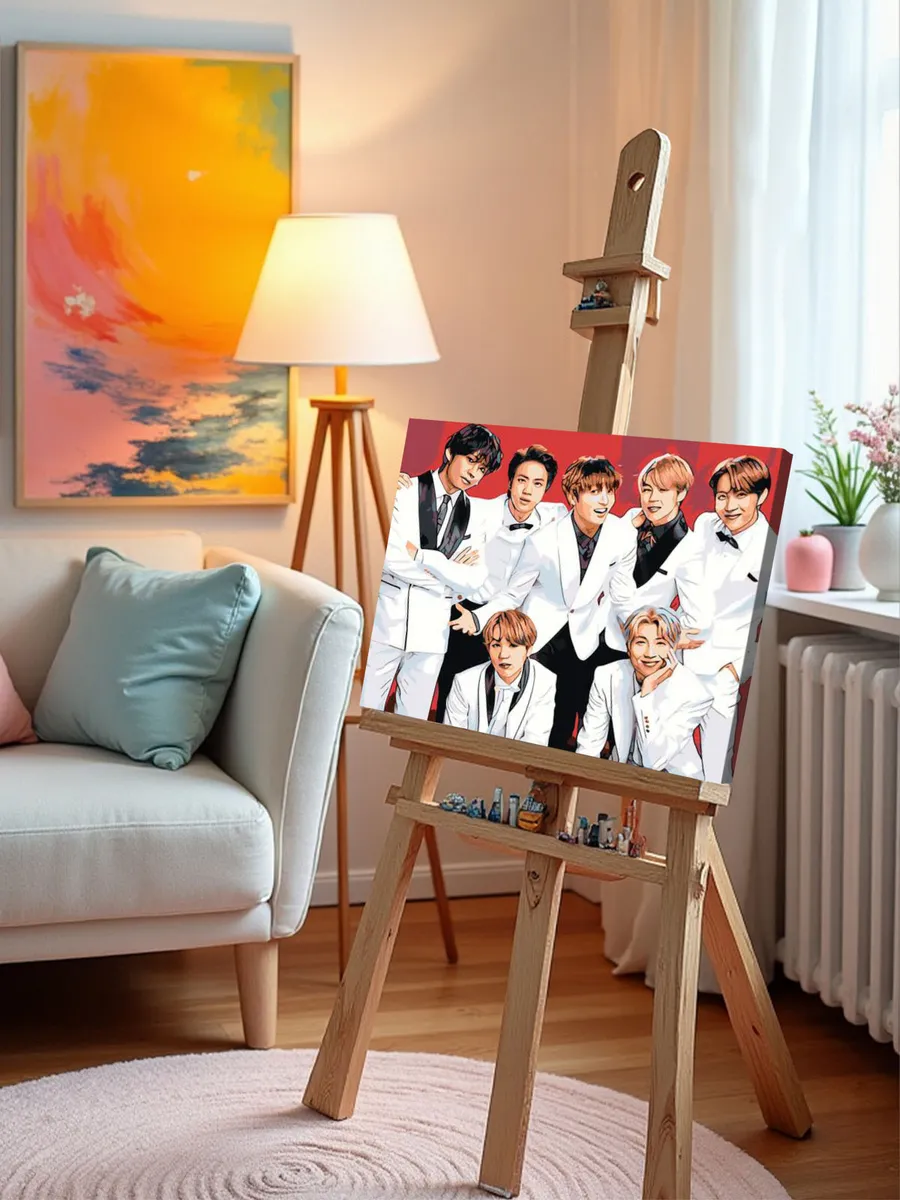 Картина по номерам «Корейская K-POP группа BTS 5» — картинка 10