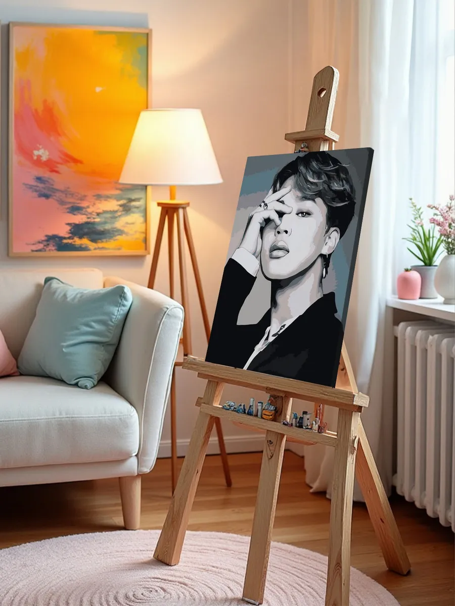 Картина по номерам «Корейская K-POP группа BTS Чимин 4» — картинка 10