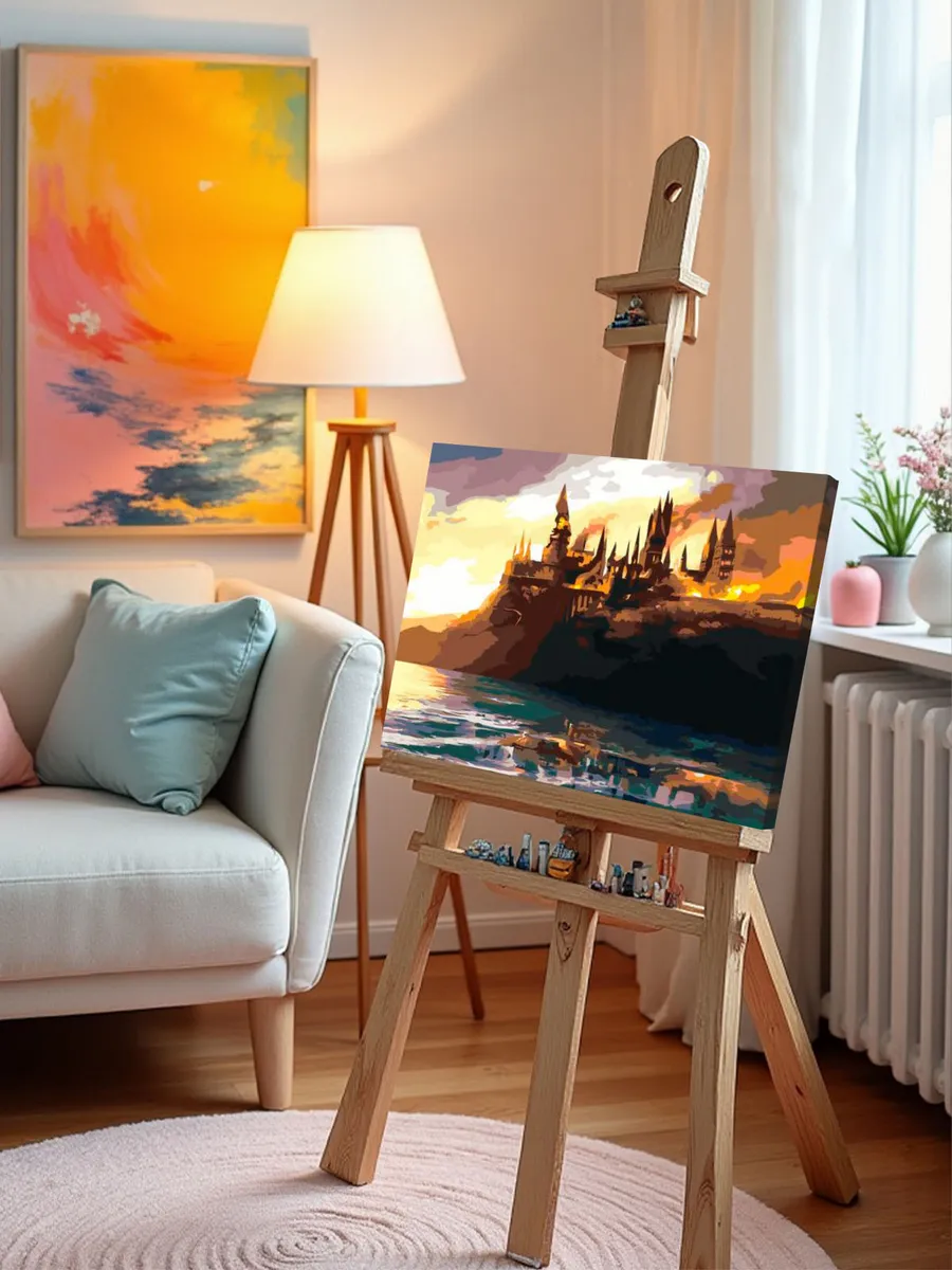 Картина по номерам «Гарри Поттер: Горящий Хогвартс» — картинка 10