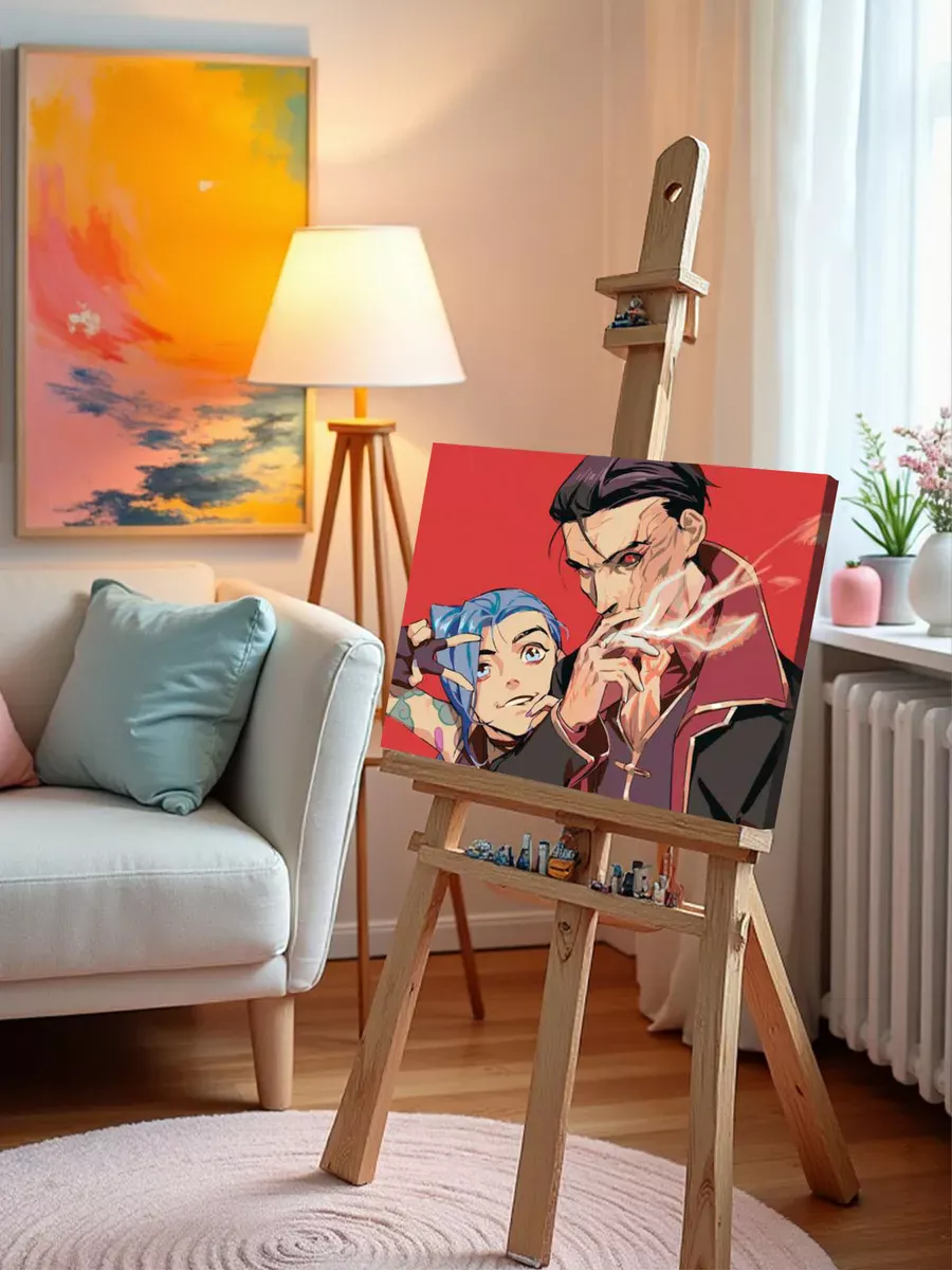 Картина по номерам «League of legends. Аркейн: Джинкс и Силко 2» — картинка 10