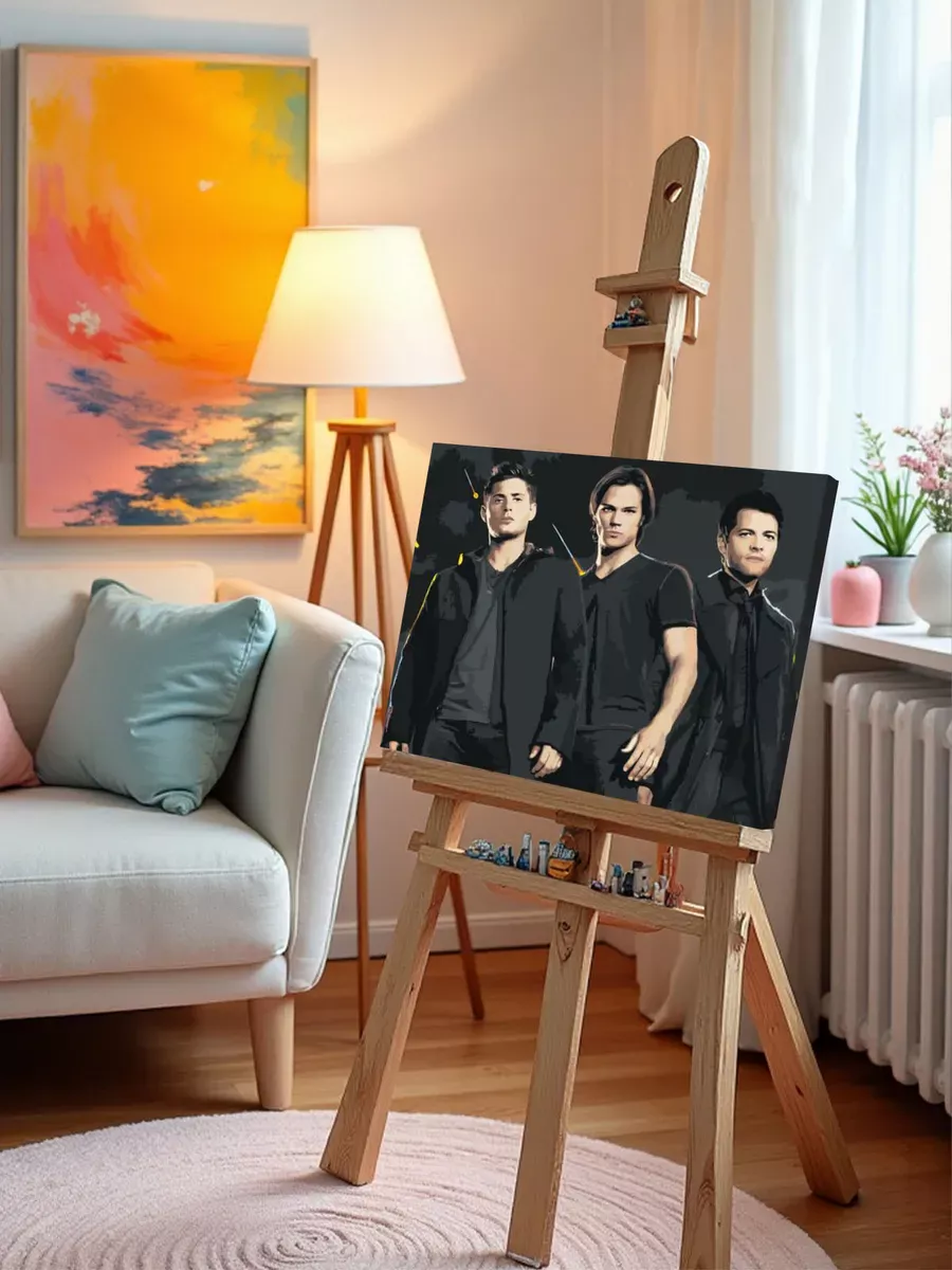 Картина по номерам «Сверхъестественное: Дин, Сэм и Кастиэль 3» — картинка 9