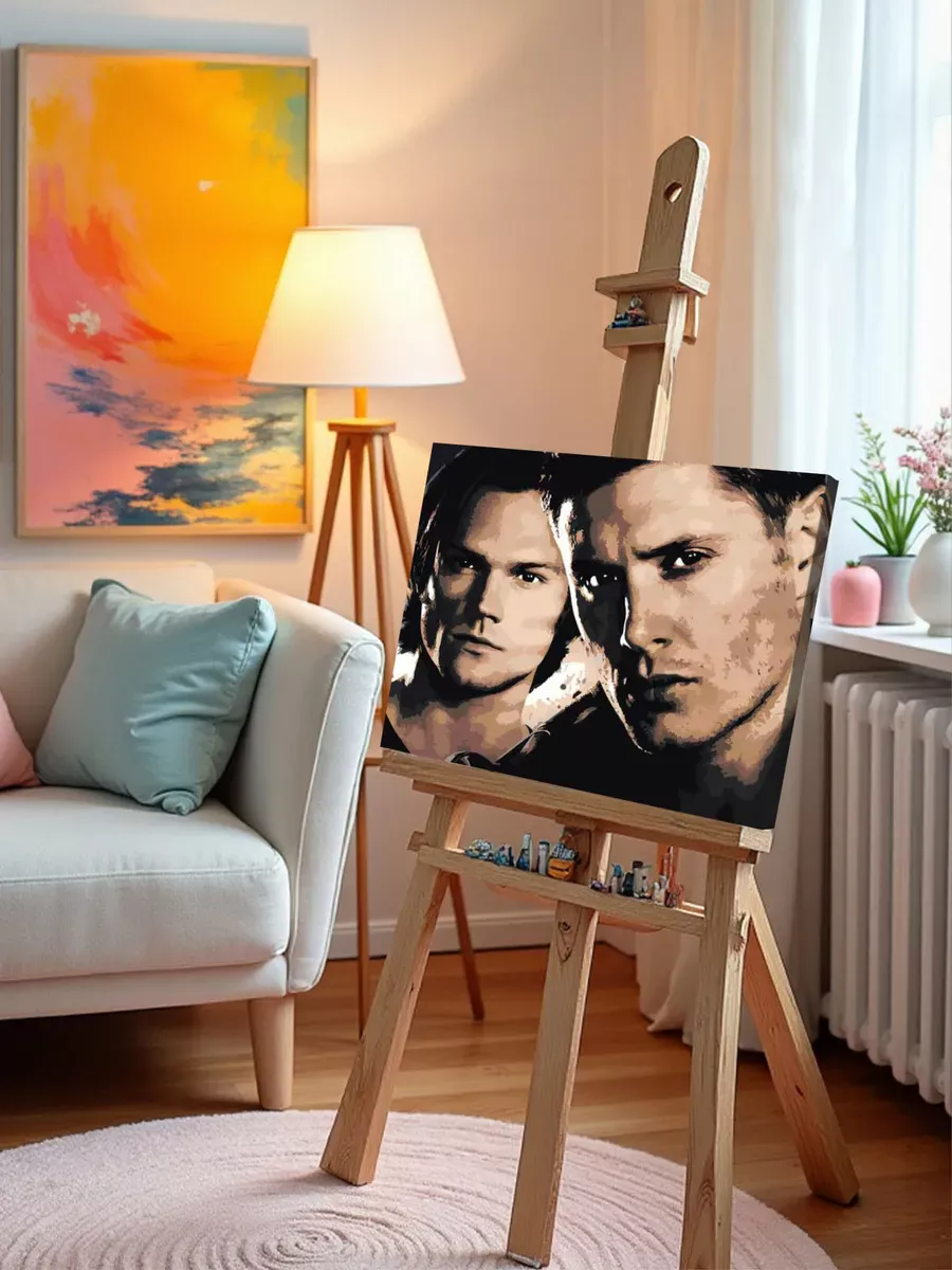 Картина по номерам «Сверхъестественное: Дин и Сэм Винчестеры 4» — картинка 9