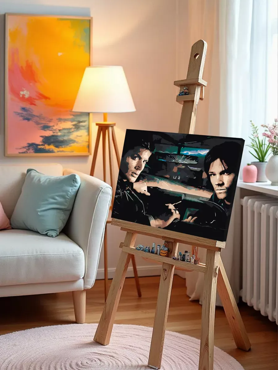 Картина по номерам «Сверхъестественное: Дин и Сэм Винчестеры 6» — картинка 9