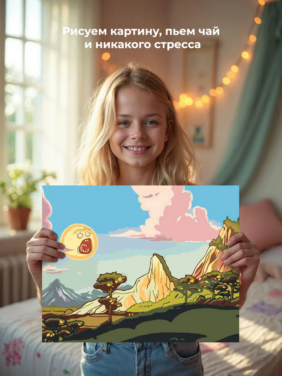 Картина по номерам «Рик и Морти: Восход Солнца» — картинка 7