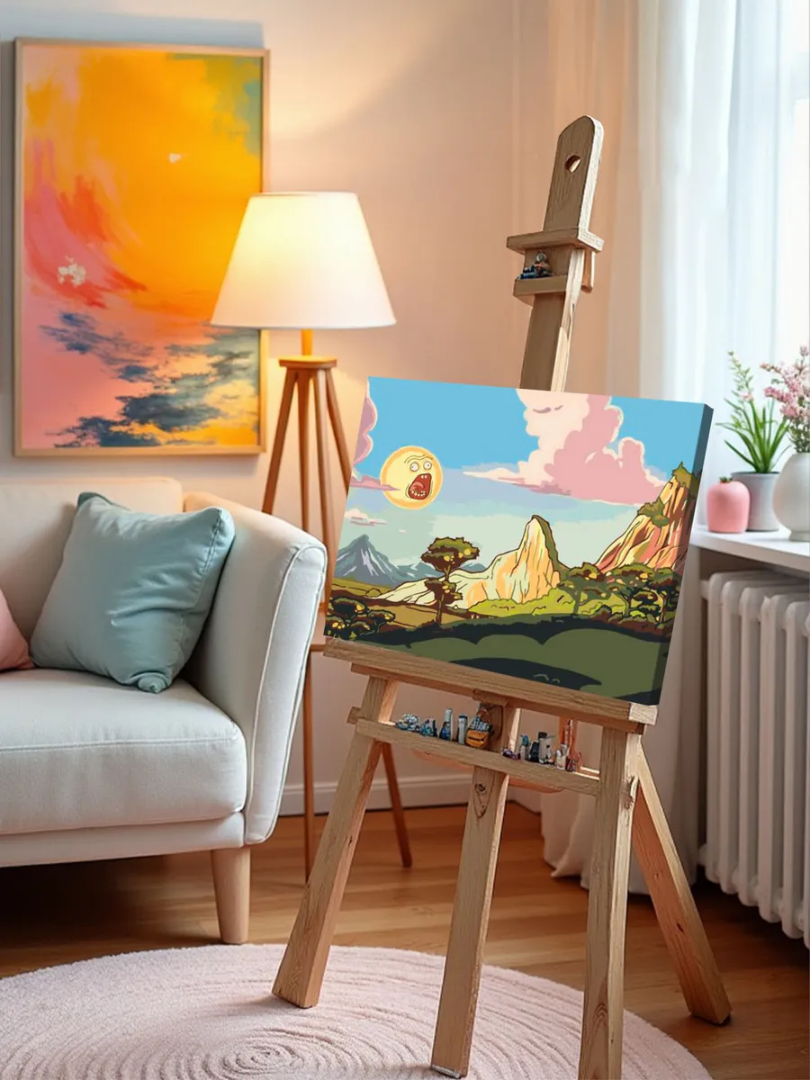 Картина по номерам «Рик и Морти: Восход Солнца» — картинка 10