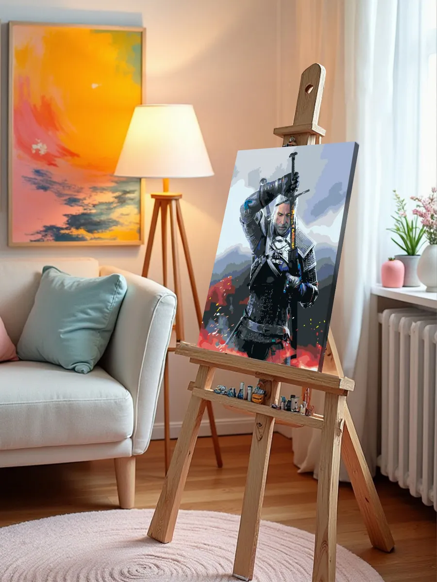 Картина по номерам «Ведьмак: Геральт из Ривии» — картинка 10