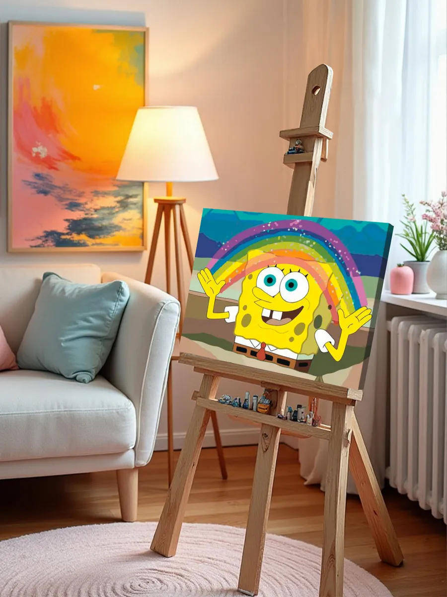 Картина по номерам «Мем: Спанч Боб - Воображение» — картинка 10