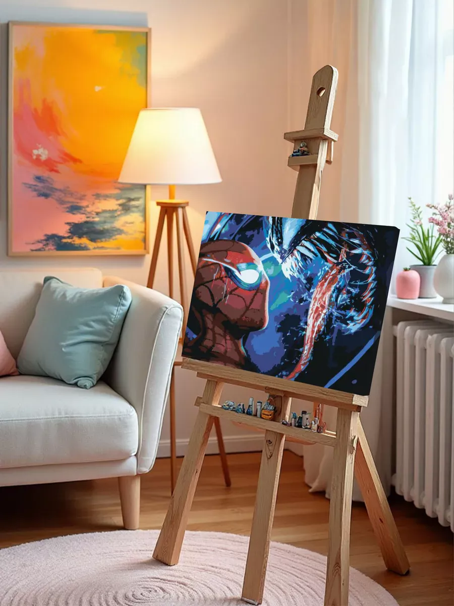 Картина по номерам «Веном и Человек-паук» — картинка 10