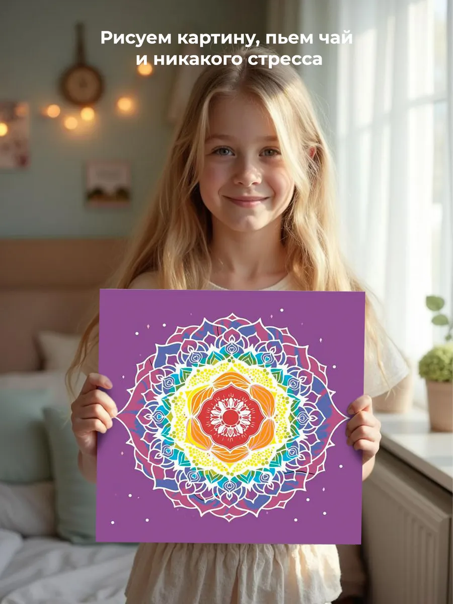 Картина по номерам «Мандала Семь чакр» — картинка 7