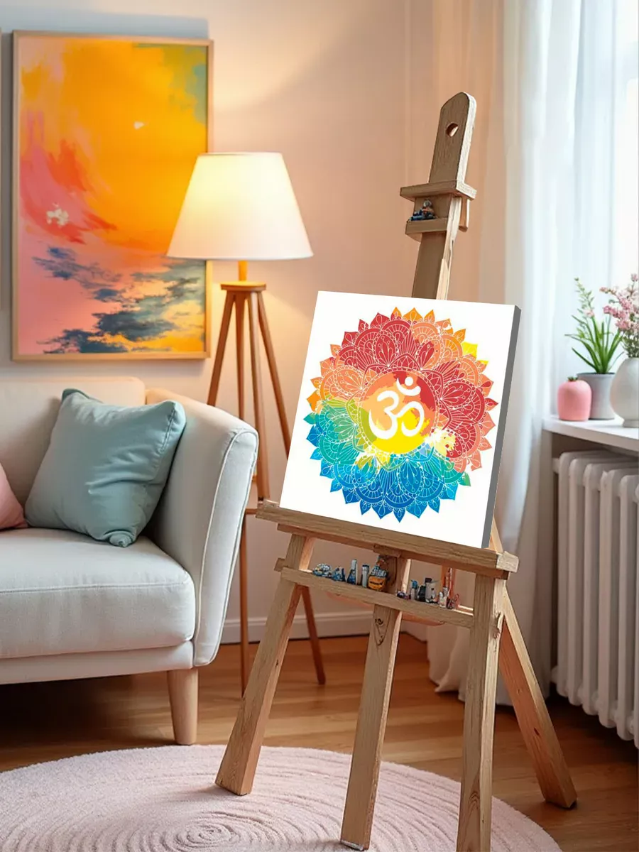 Картина по номерам «Мандала Ом» — картинка 9