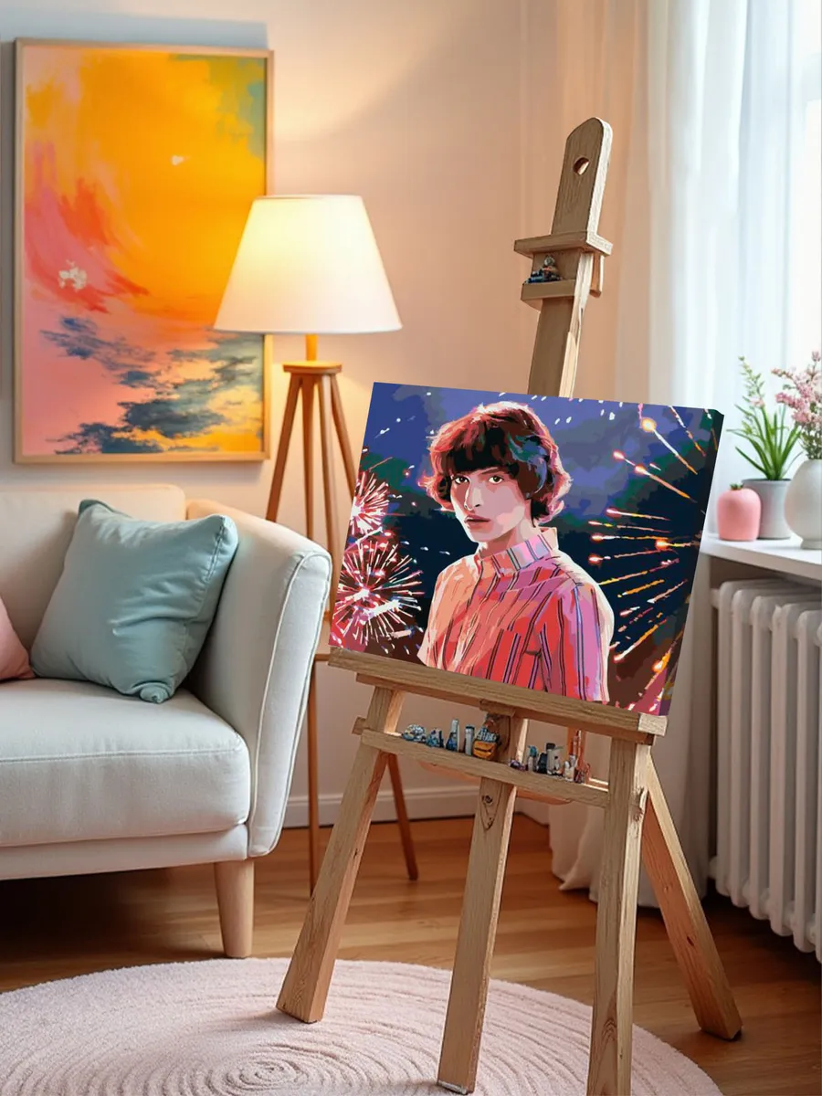 Картина по номерам «Очень странные дела: Майк Уилер - Финн Вулфхард» — картинка 10