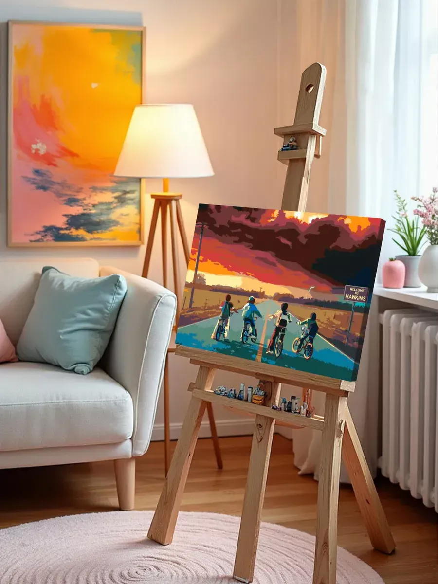 Картина по номерам «Очень странные дела: Добро пожаловать в Хоукинс» — картинка 9