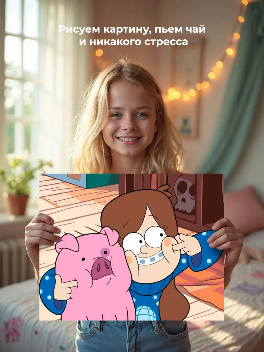 Картина по номерам «Gravity Falls Гравити Фолз: Мейбл и Пухля 4» — картинка 7