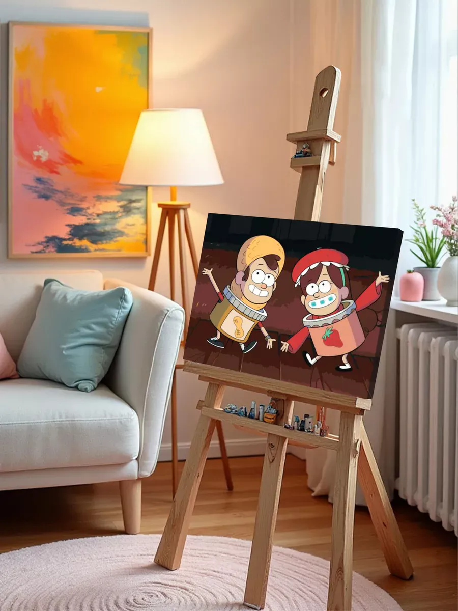 Картина по номерам «Gravity Falls Гравити Фолз: Мейбл и Диппер в костюмах» — картинка 9