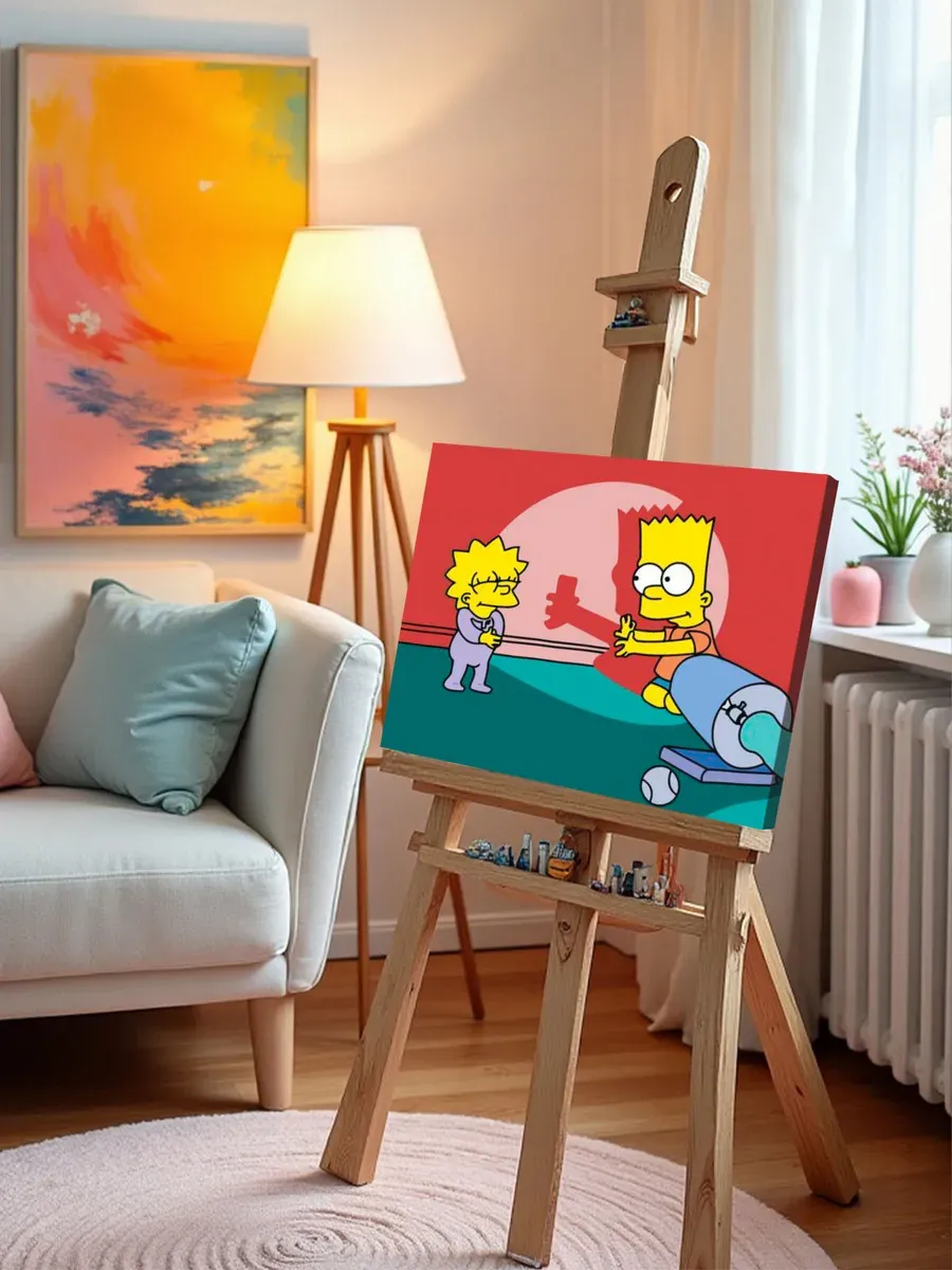 Картина по номерам «Simpsons Симпсоны: Барт и Мэгги» — картинка 9