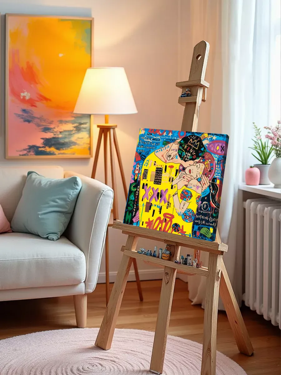Картина по номерам «Pop Art Поп-арт: Поцелуй» — картинка 10