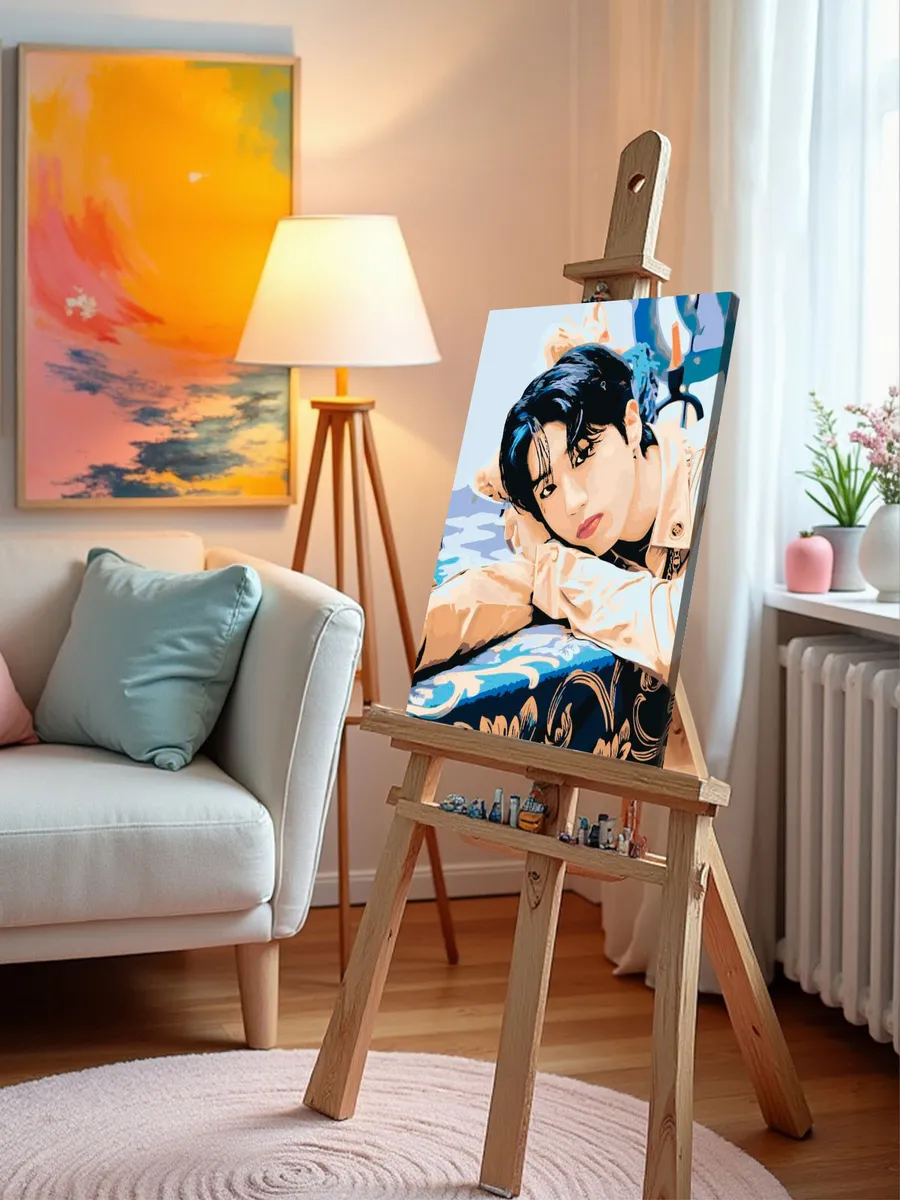 Картина по номерам «Stray Kids Стрей Кидс: Хан Джисон 2» — картинка 9