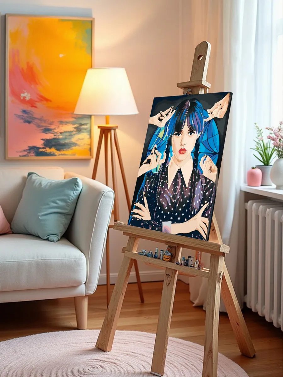 Картина по номерам «Wednesday Уэнсдей Аддамс: Арт с руками» — картинка 10