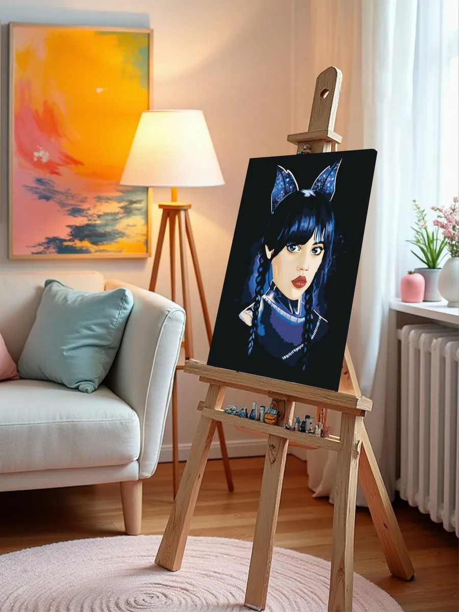 Картина по номерам «Wednesday Уэнсдей Аддамс: С ушками» — картинка 10