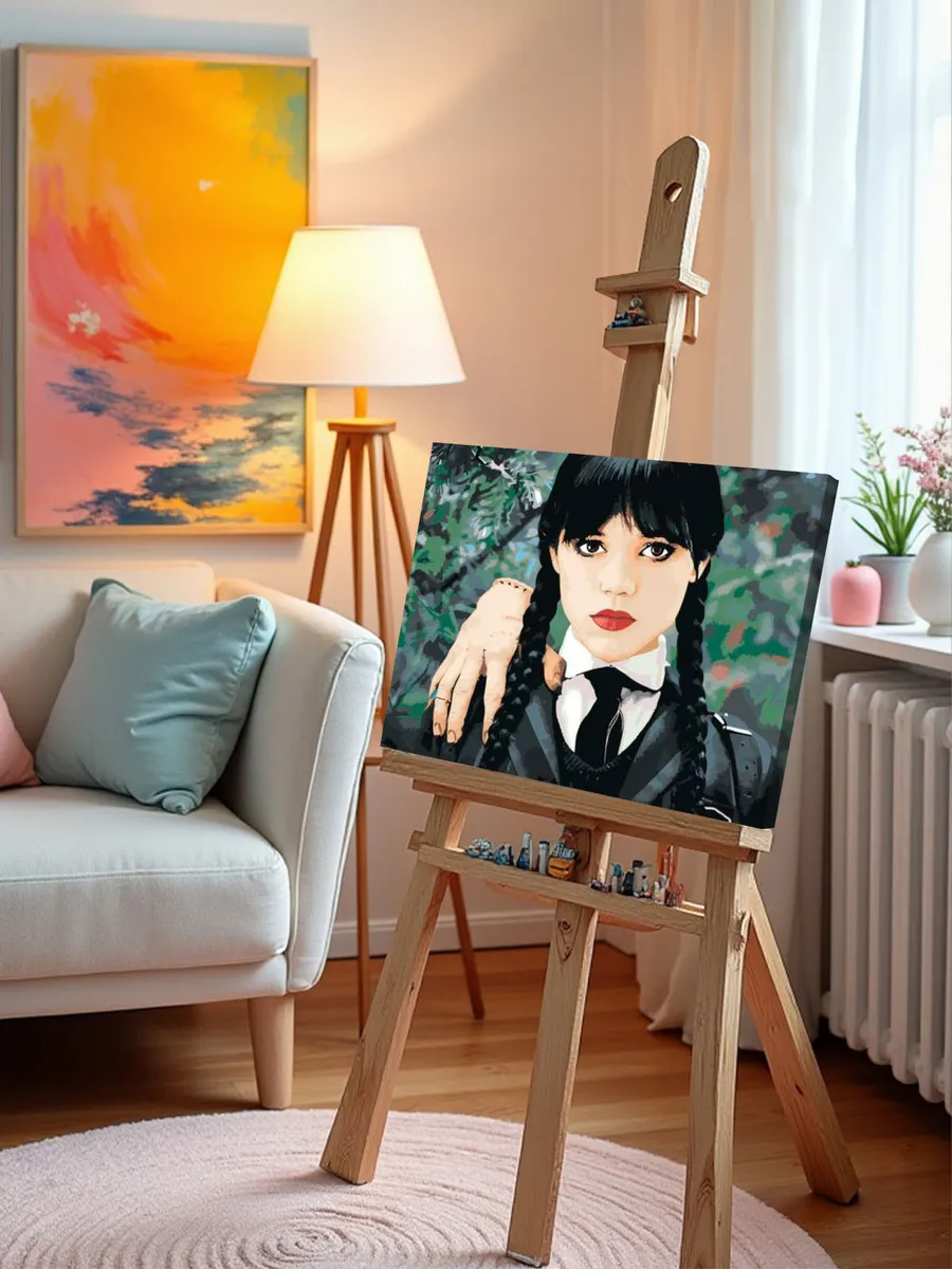 Картина по номерам «Wednesday Уэнсдей Аддамс: С рукой» — картинка 10