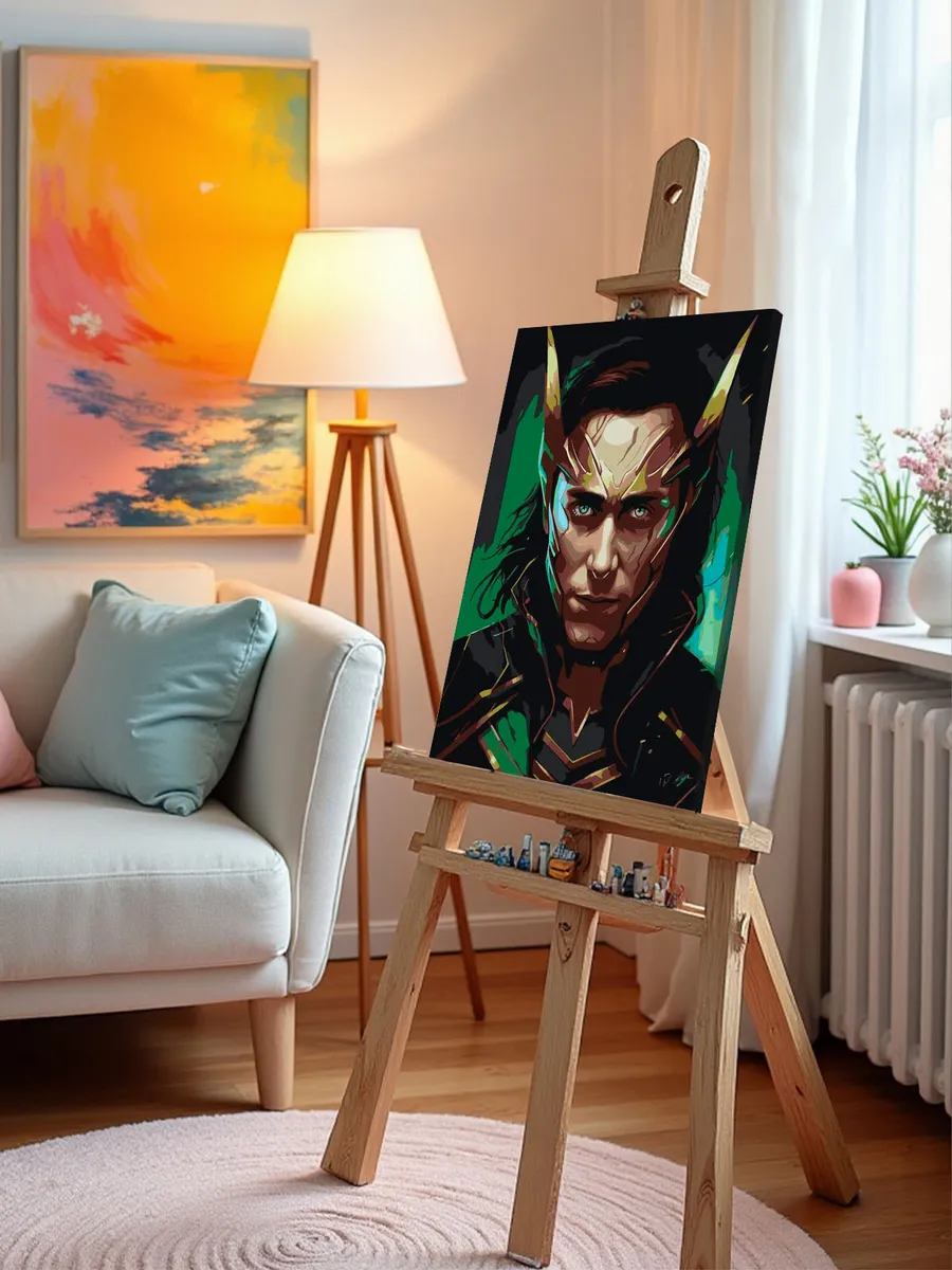 Картина по номерам «Марвел Marvel: Бог обмана Локи» — картинка 9