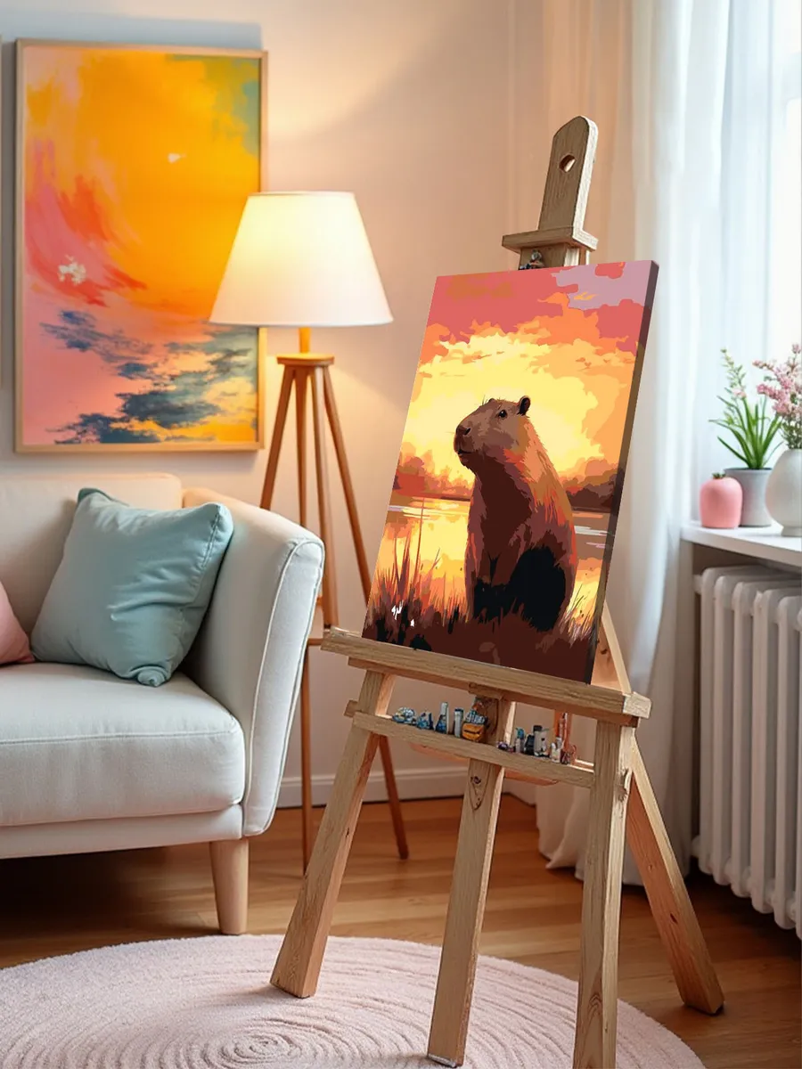 Картина по номерам «Милая капибара» — картинка 10