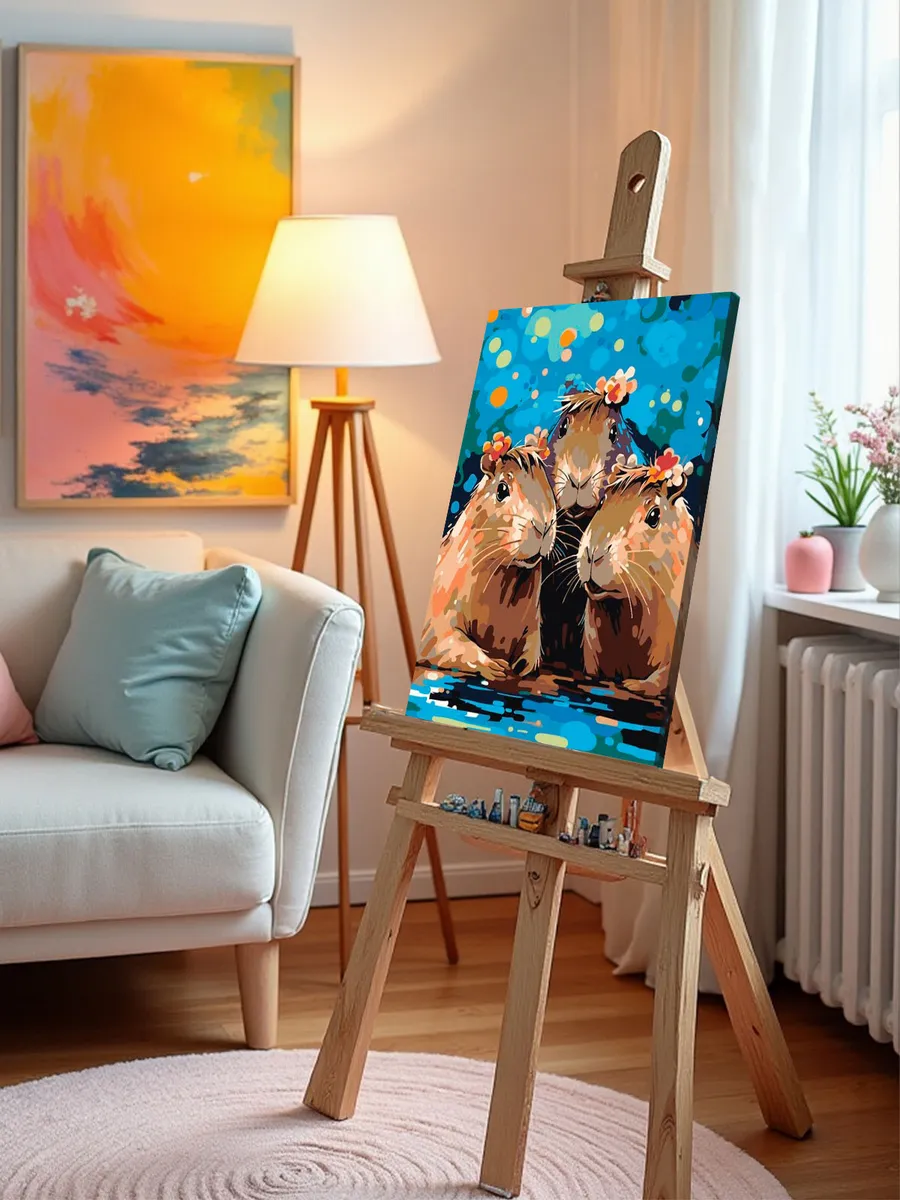 Картина по номерам «Смешные капибары» — картинка 10