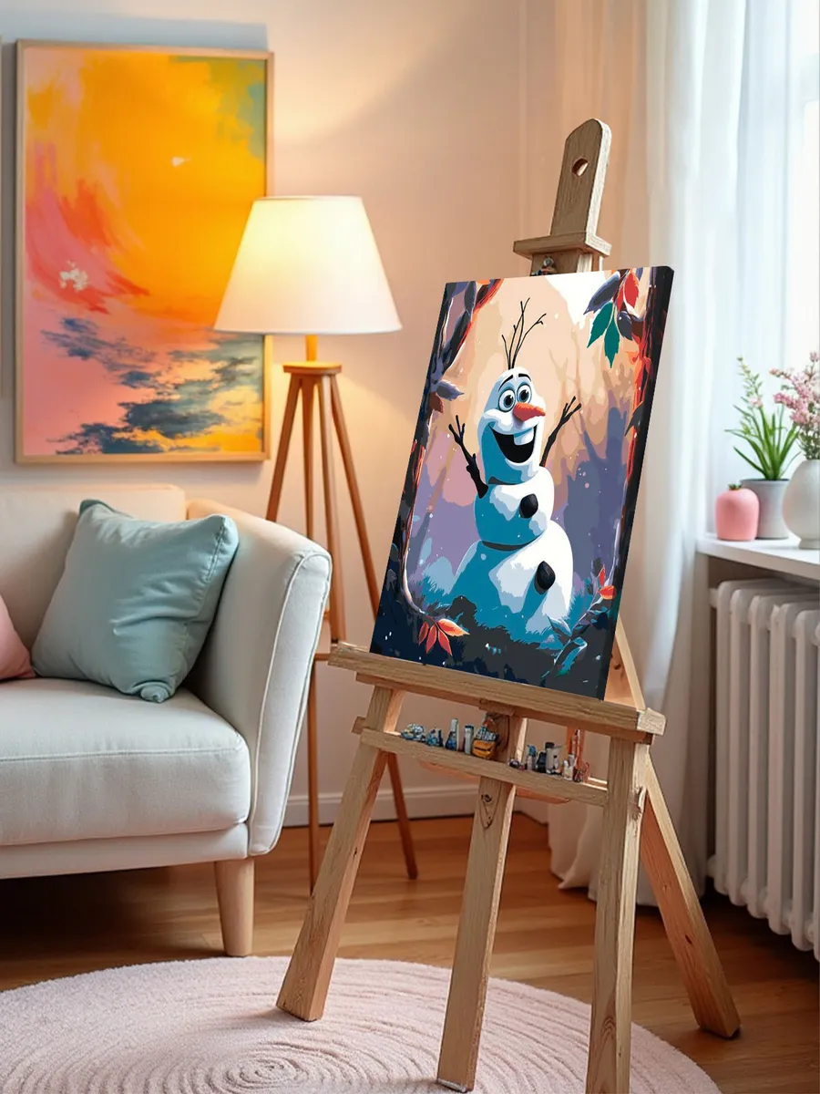 Картина по номерам «Герои Дисней: Снеговик Олаф» — картинка 10