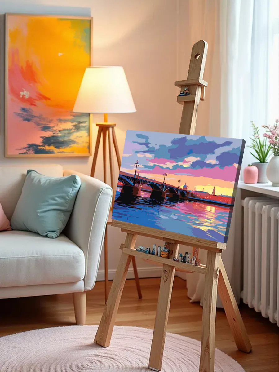 Картина по номерам «Питер: Мост через Неву» — картинка 10