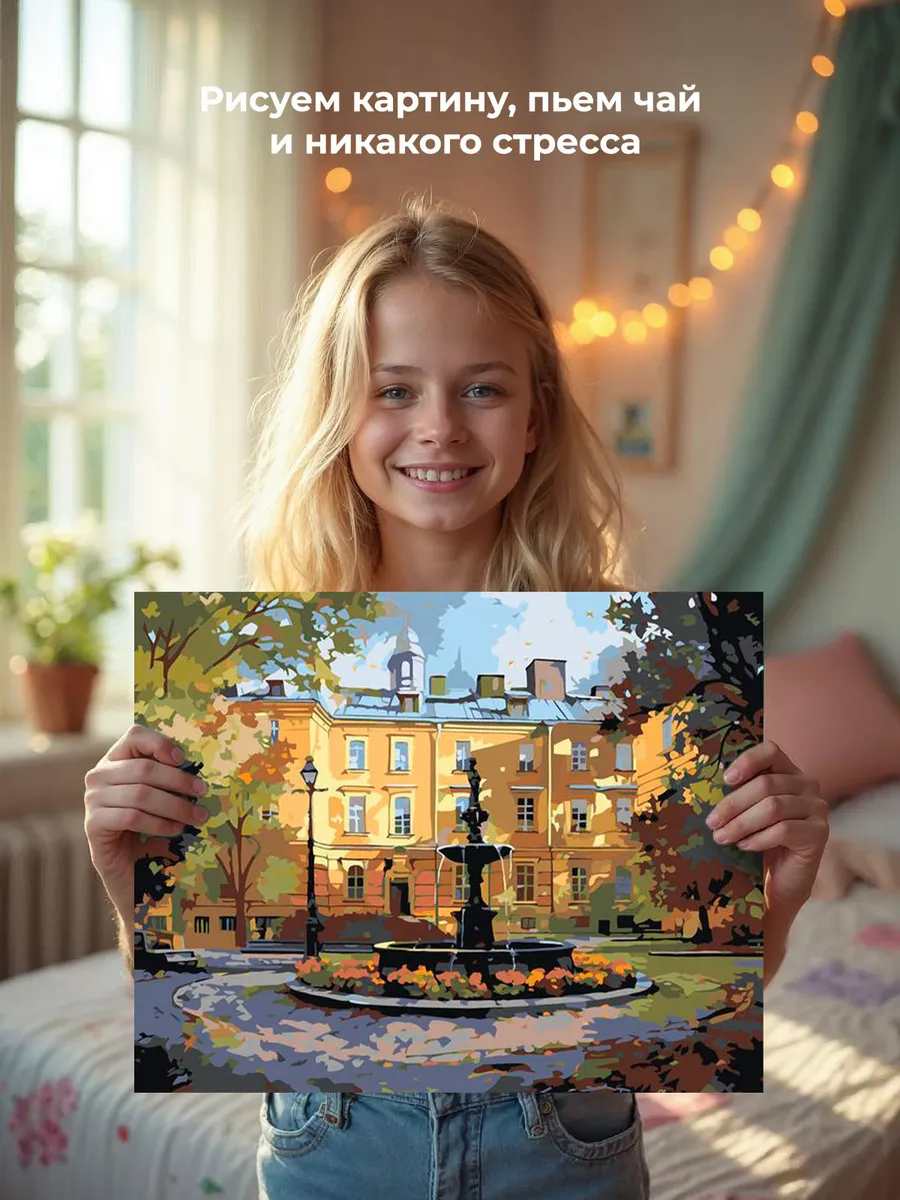 Картина по номерам «Питер: Уютный дворик» — картинка 7