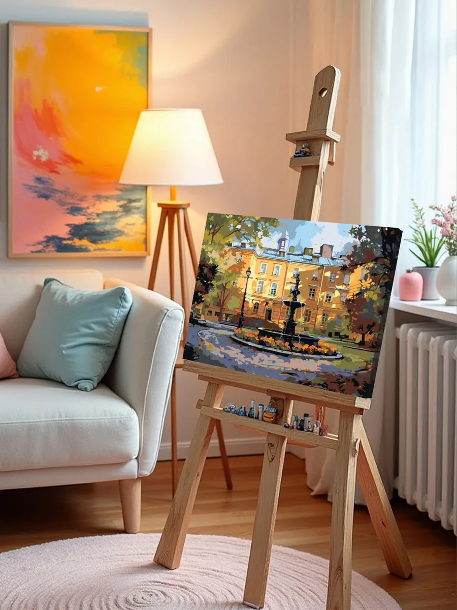 Картина по номерам «Питер: Уютный дворик» — картинка 10