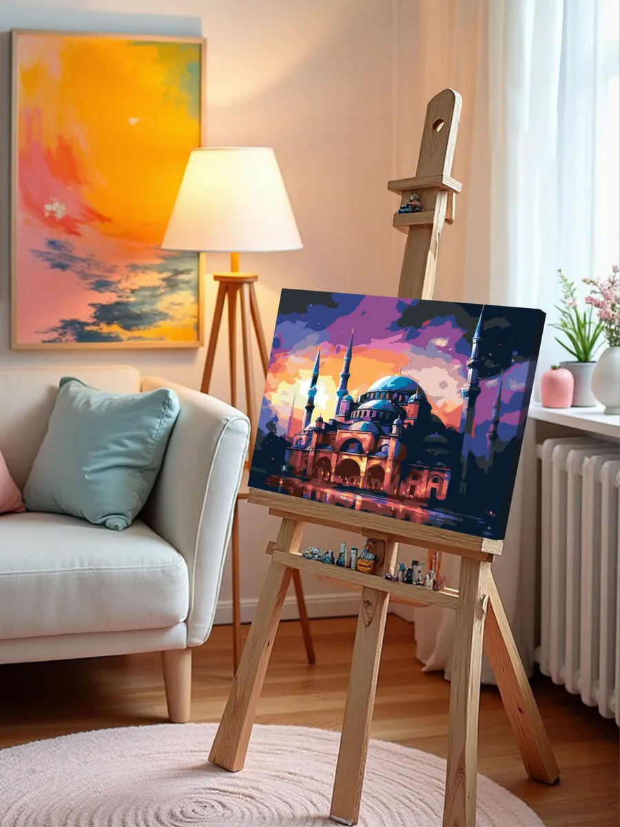 Картина по номерам «Мечеть в лунном свете» — картинка 9