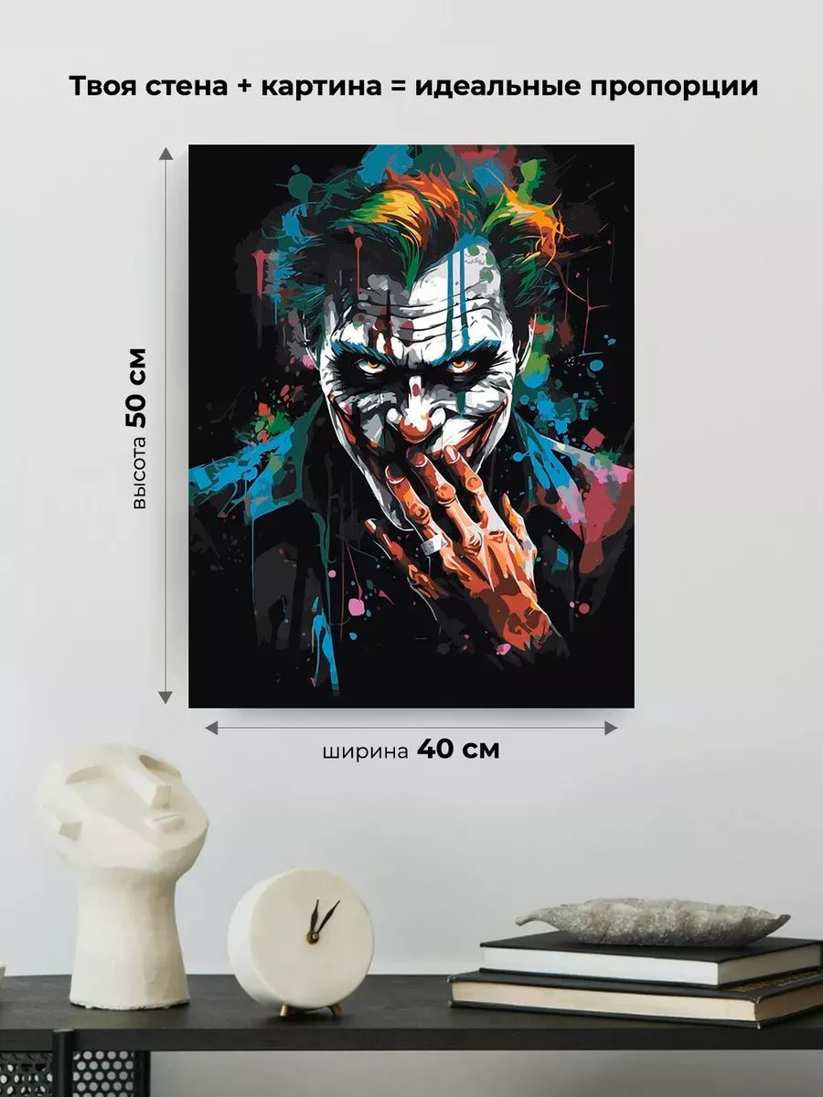 Картина по номерам «Джокер Joker: Злобный взгляд» — картинка 3