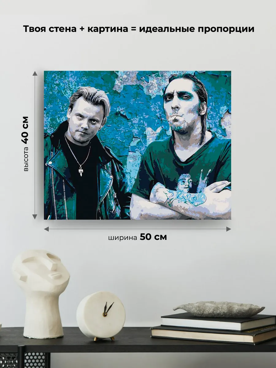 Картина по номерам «КиШ Король и Шут: Михаил Горшенев и Андрей Князев 2» — картинка 3