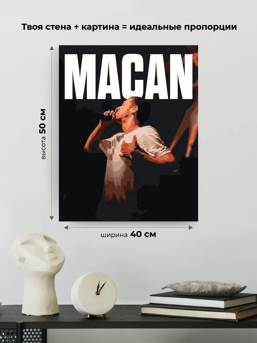 Картина по номерам «Рэпер Макан MACAN 9» — картинка 3