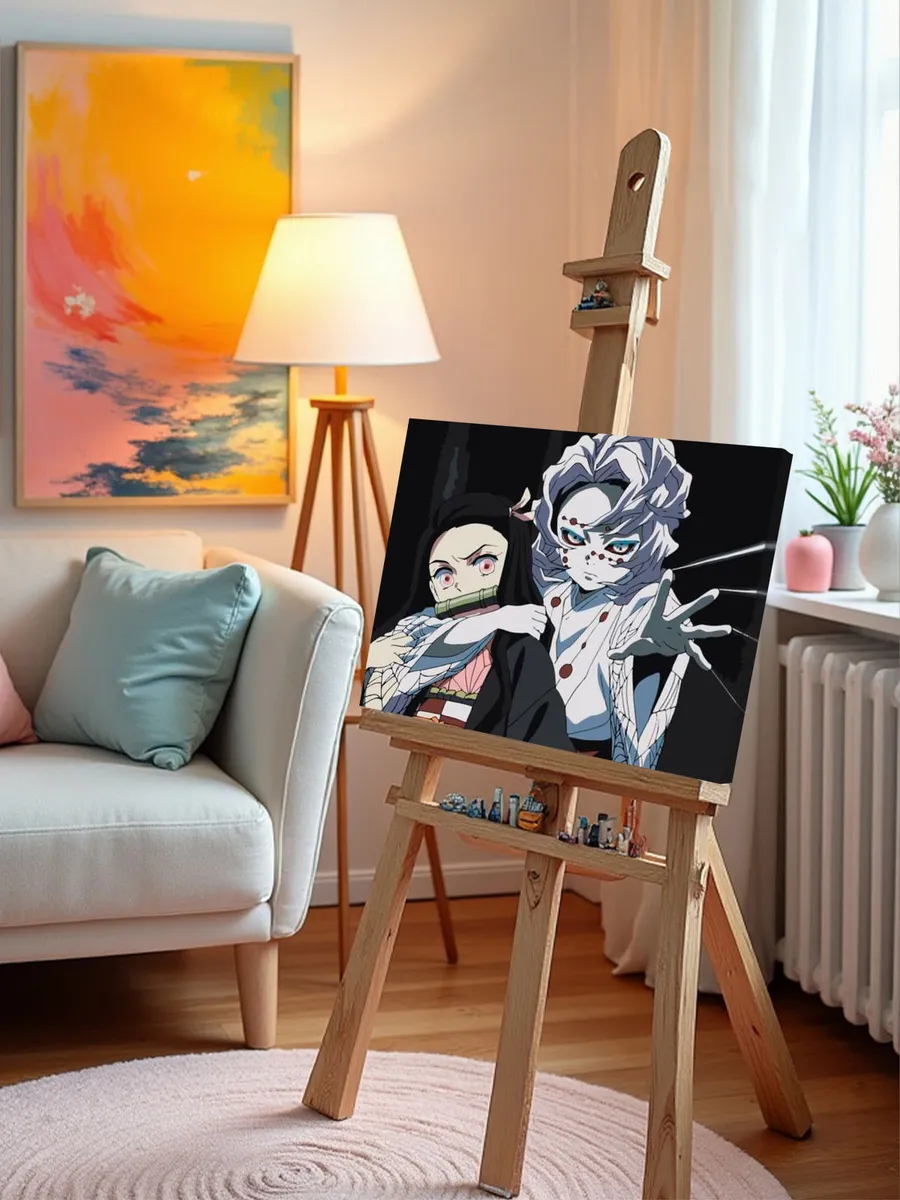 Картина по номерам «Клинок рассекающий демонов: Незуко Камадо и демон» — картинка 10