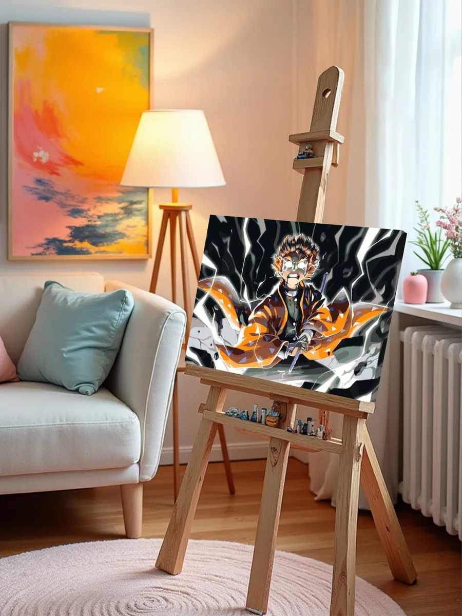 Картина по номерам «Клинок рассекающий демонов: Зеницу Агацума Арт 4» — картинка 10