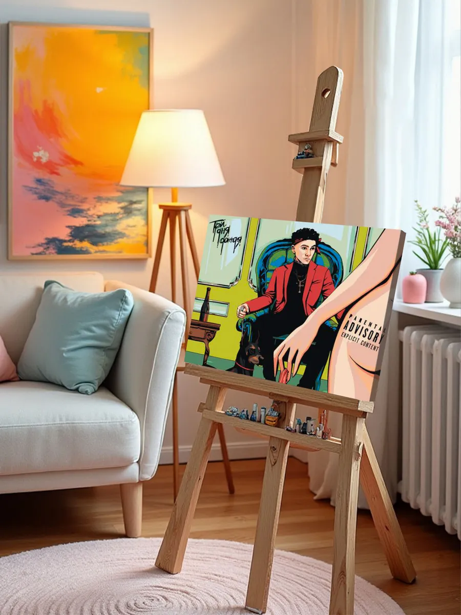 Картина по номерам «Три дня дождя: Глеб с собакой арт» — картинка 10