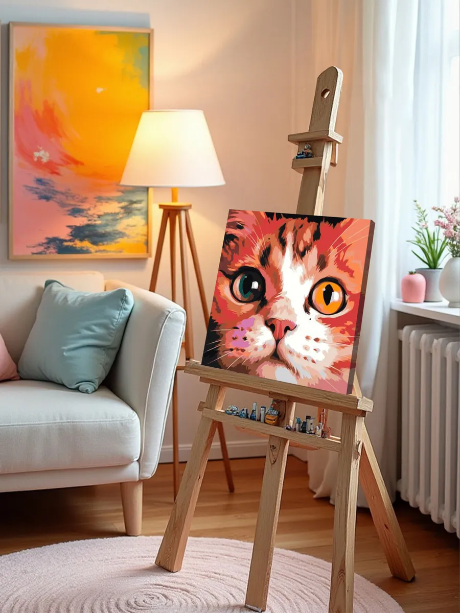 Картина по номерам «Морда кота крупным планом» — картинка 10