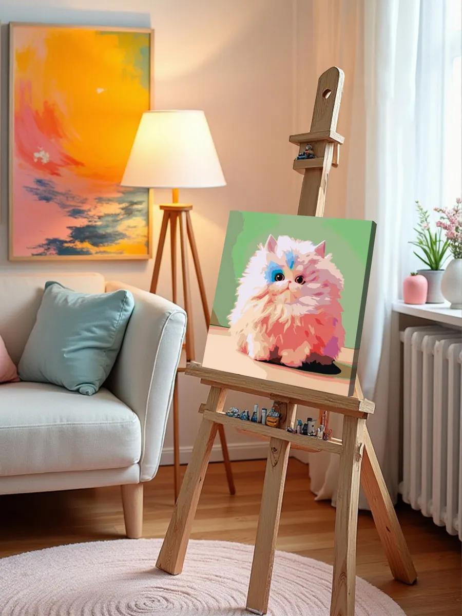 Картина по номерам «Супер пушистый котенок» — картинка 10