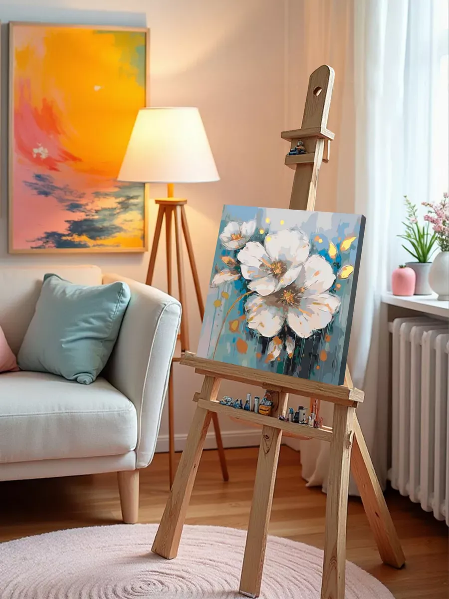 Картина по номерам «Цветы: Нежная композиция» — картинка 9