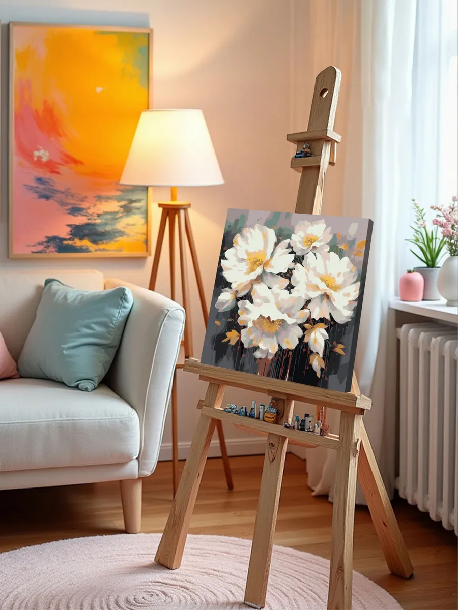 Картина по номерам «Цветы: Нежная композиция 2» — картинка 10