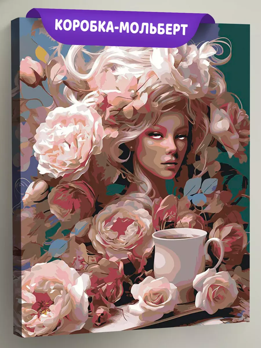 Картина по номерам «Цветы: Девушка в цветочном стиле» Картина по номерам «Цветы: Девушка в цветочном стиле»