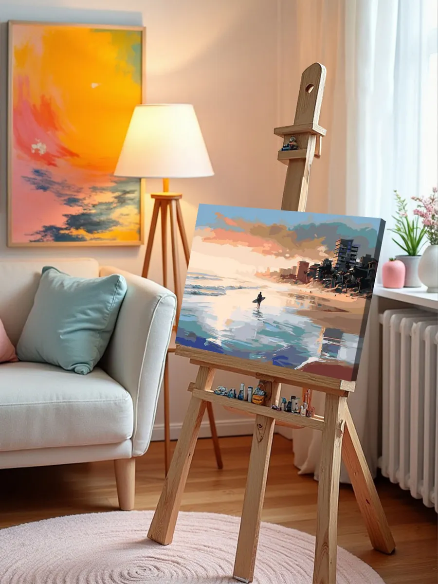 Картина по номерам «Море: Серфер на солнечном пляже» — картинка 9