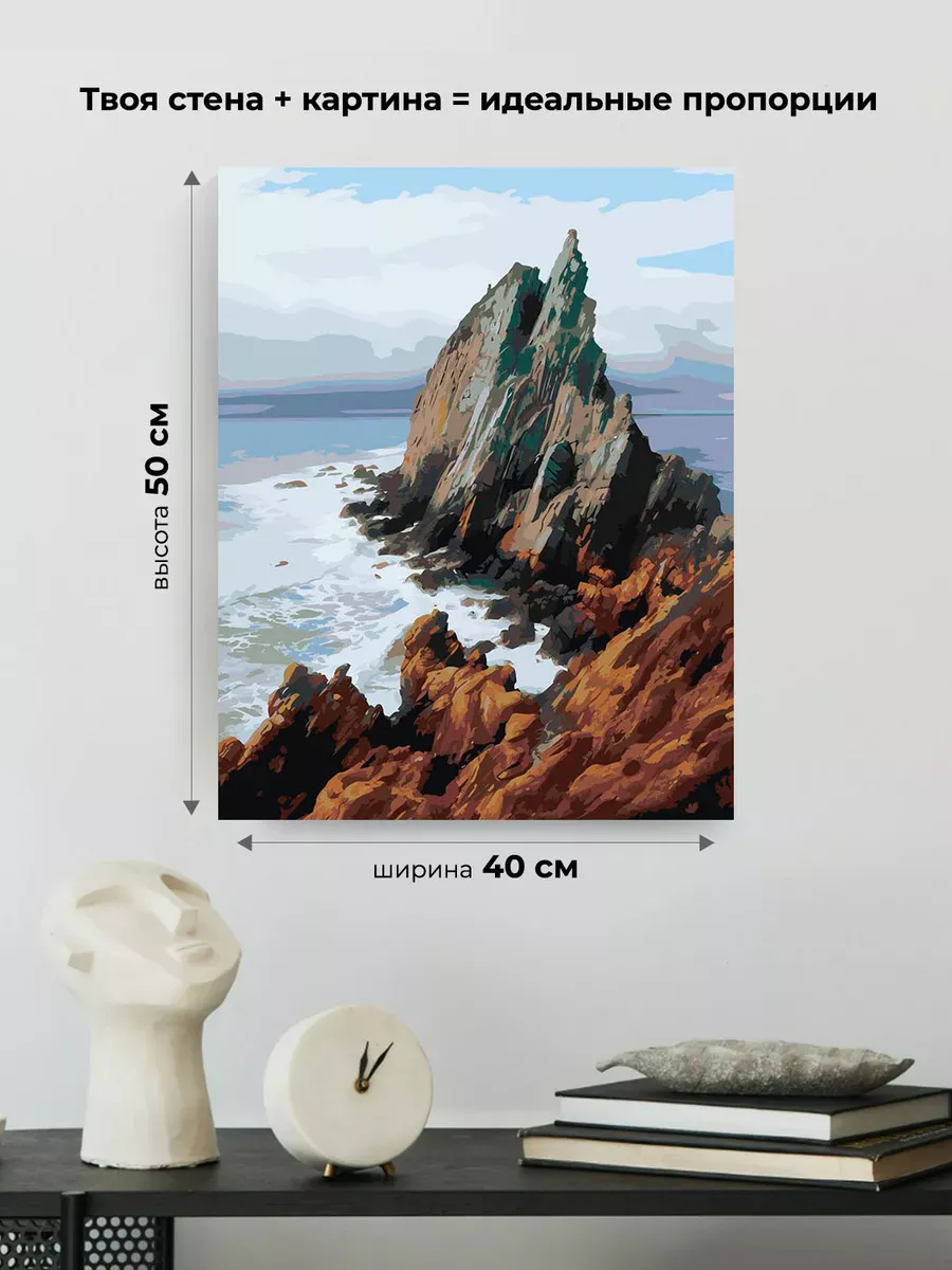 Картина по номерам «Море: Скалистый берег 2» — картинка 3
