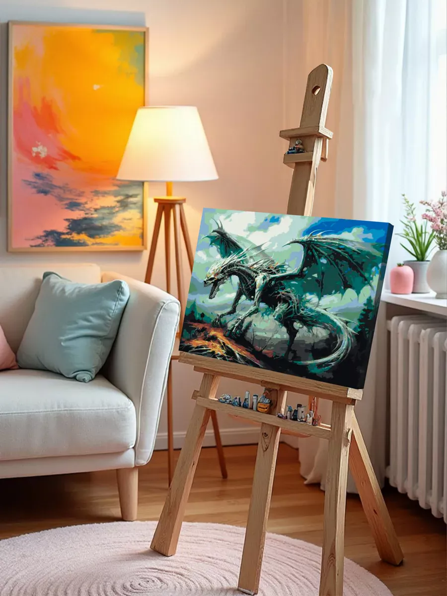 Картина по номерам «Костяной дракон» — картинка 10