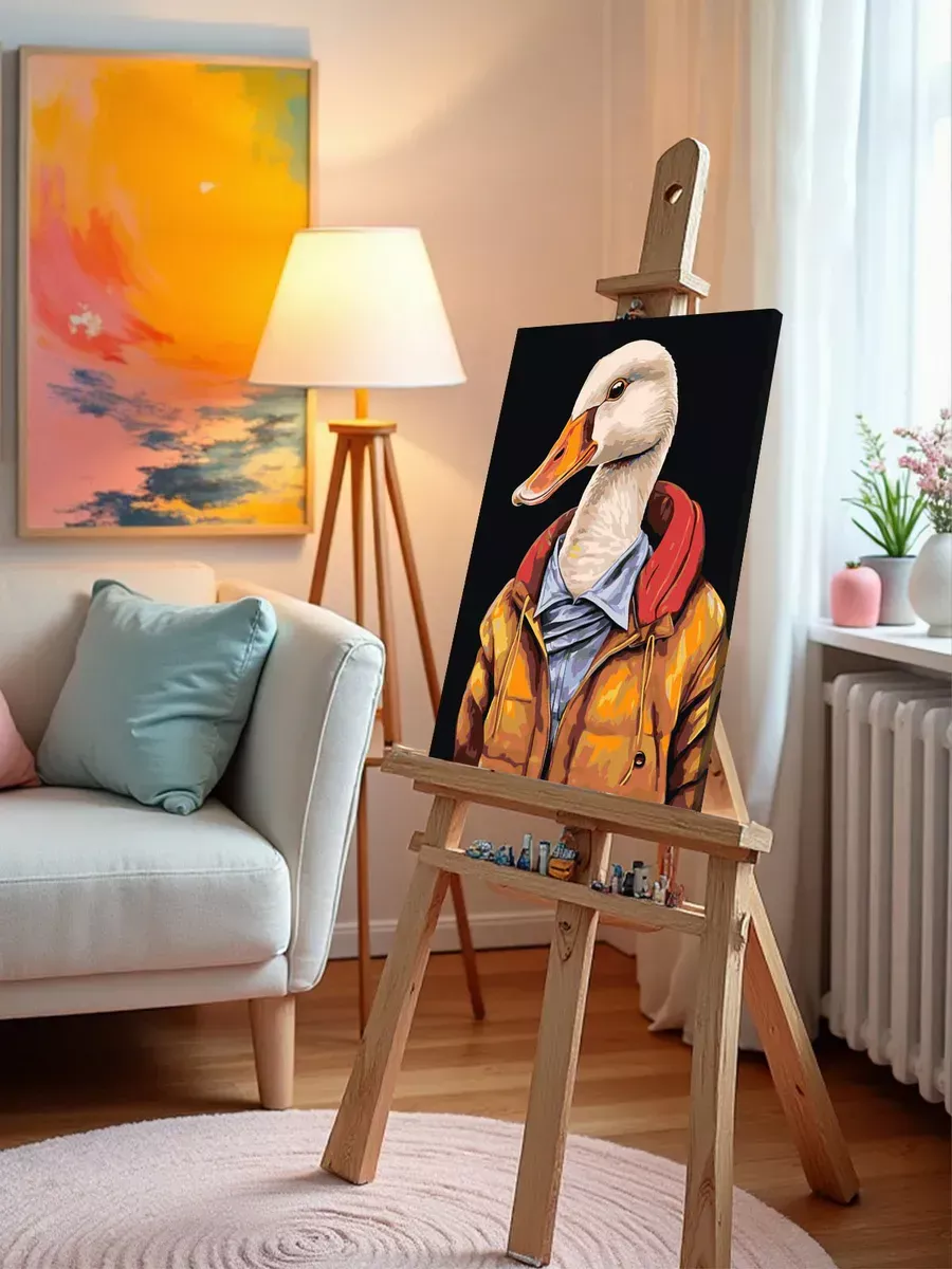 Картина по номерам «Гусь холода не боюсь» — картинка 9