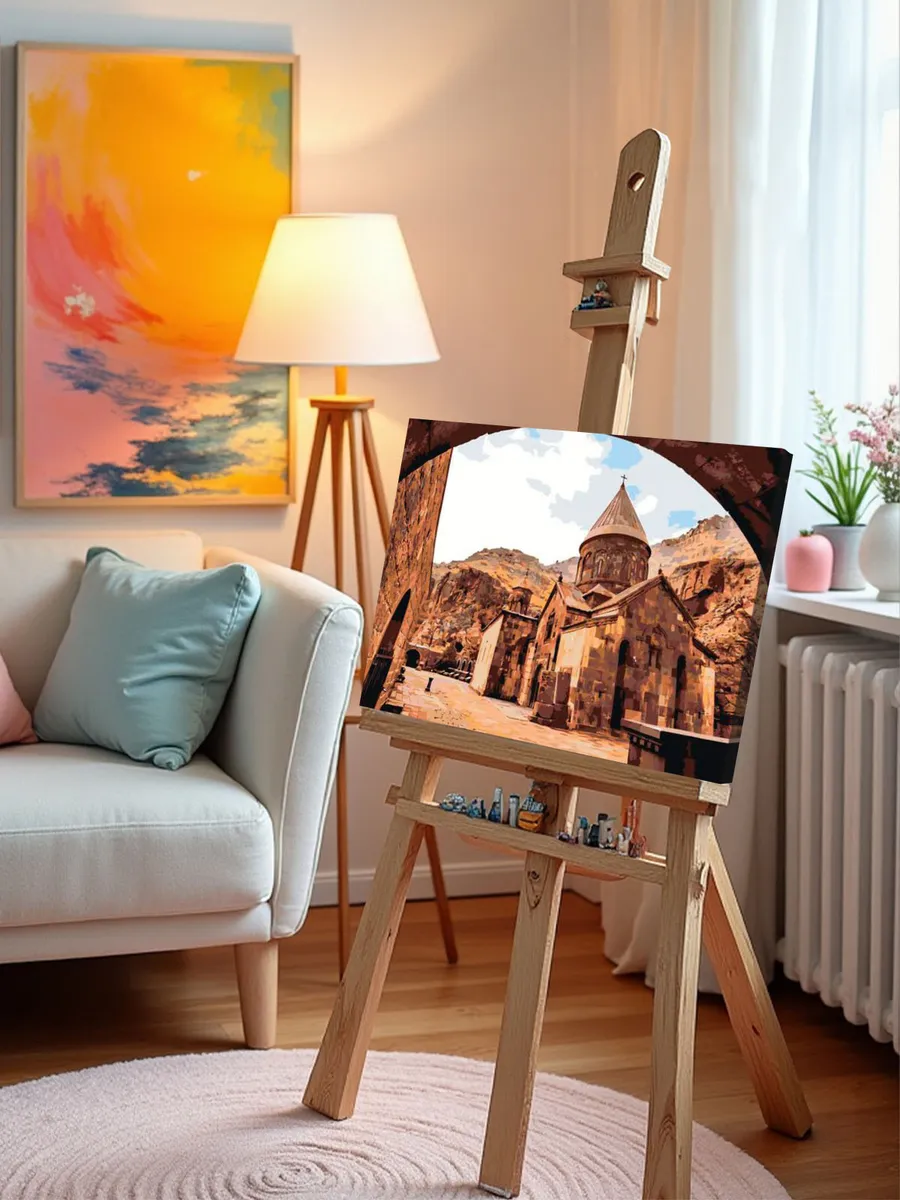 Картина по номерам «Армения: монастырь Гегард в горах» — картинка 10